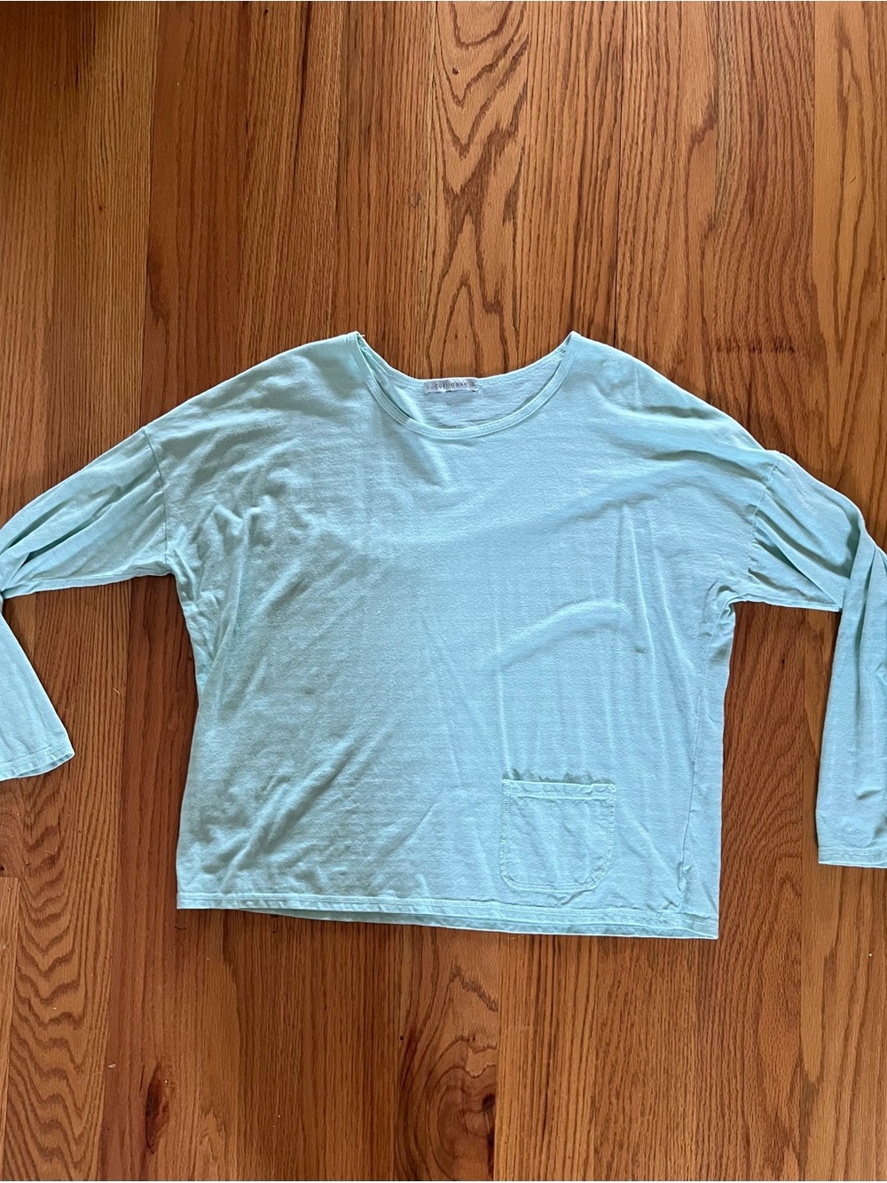 cut loose Mint Scoop Neck Long Sleeve Top